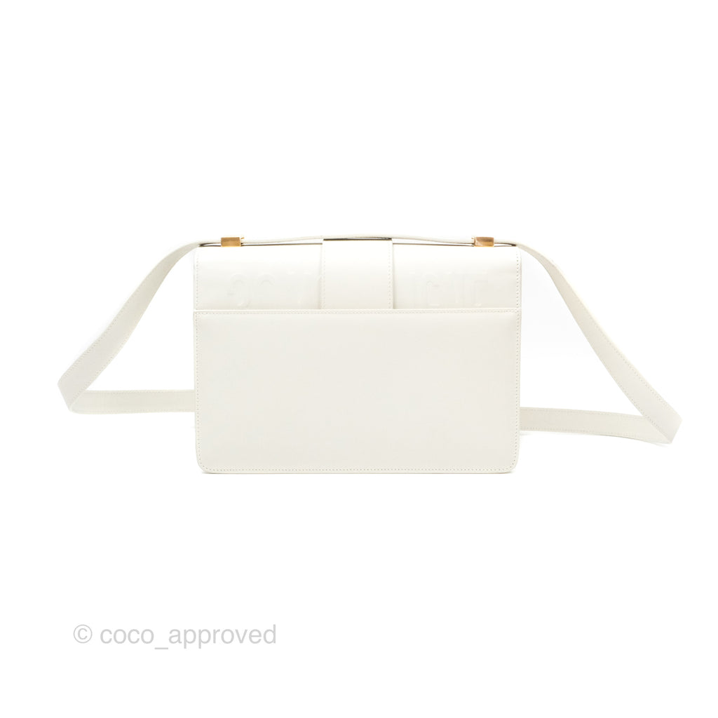 Christian Dior Small 30 Montaigne Box Bag White Calfskin