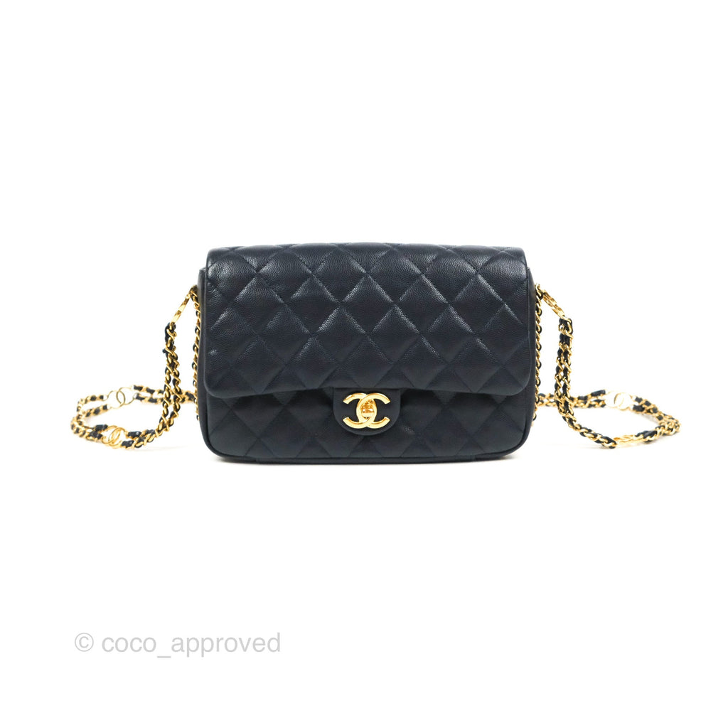 Chanel Classic Single Flap Bag Quilted Perforated Jersey Medium