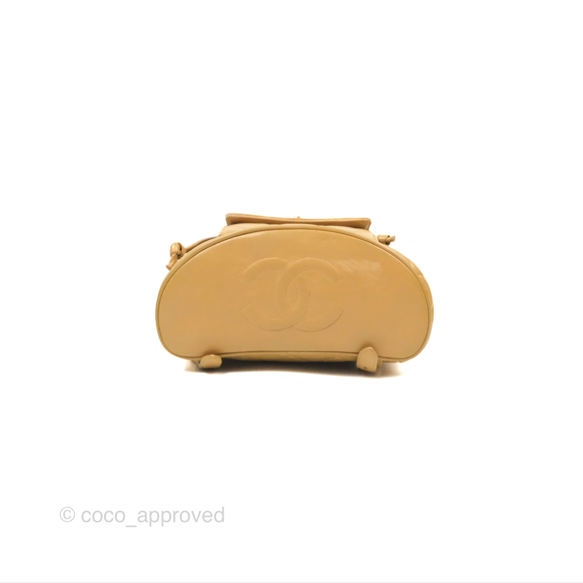 Chanel Vintage CC Duma Backpack Beige Lambskin 24K Gold 