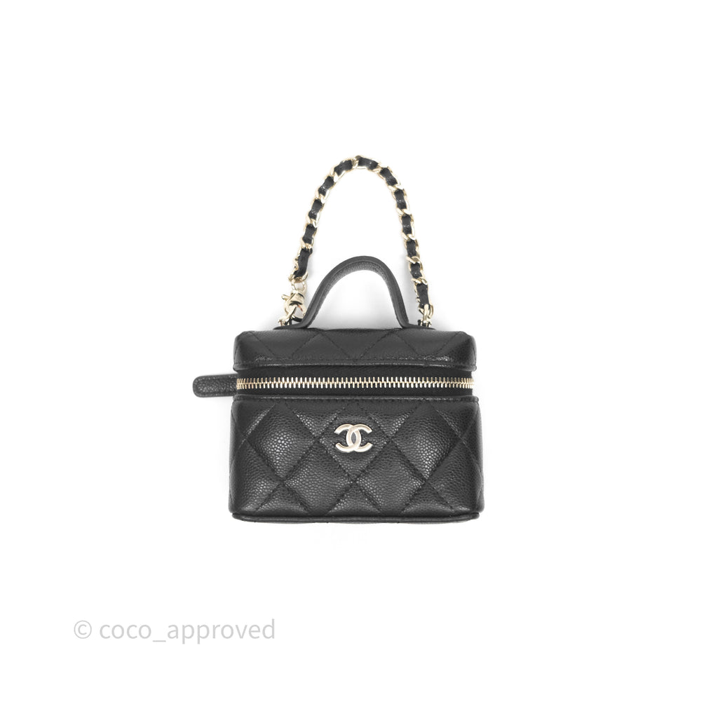 Chanel Classic Black Caviar Mini Bag Charm