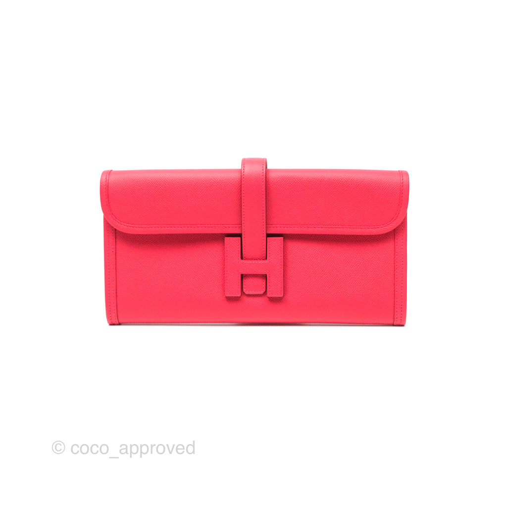 Hermès Jige Elan 29 Clutch Bougainville Epsom