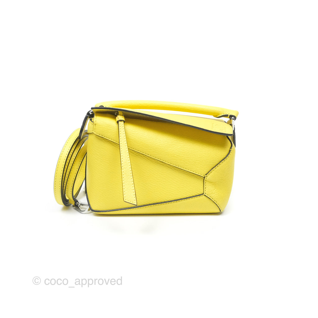 Loewe Mini Puzzle Edge Bag Yellow Calfskin