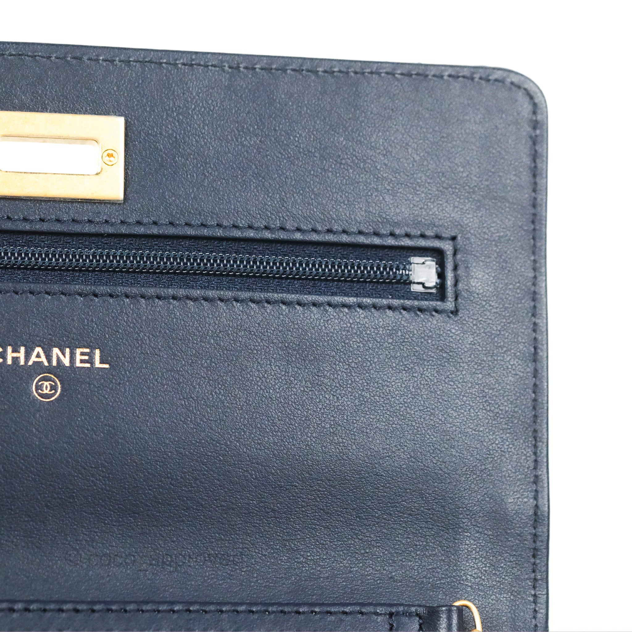 Chanel Quilted Reissue Wallet On Chain WOC Navy Aged Calfskin Gold Har – Coco  Approved Studio