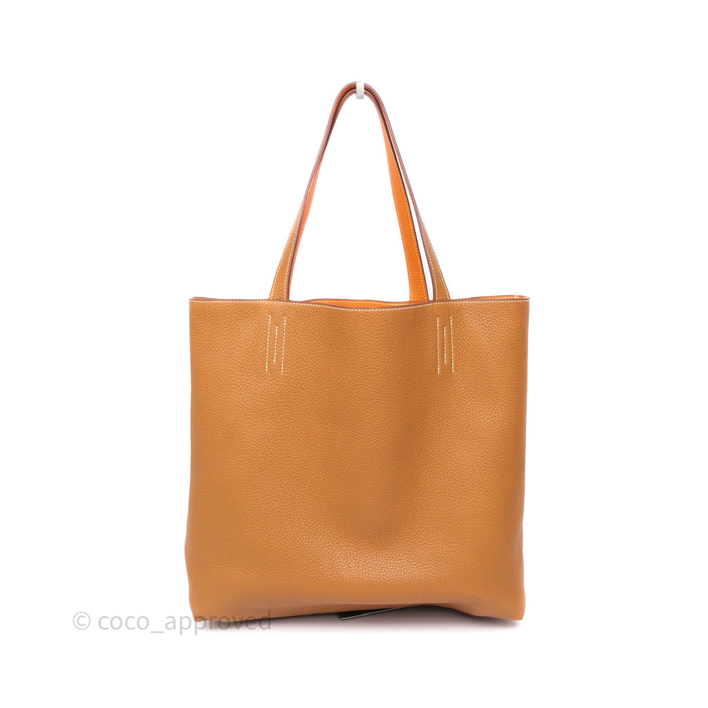 Hermès Double Sens Tote 36 Gold/ Orange Clemence