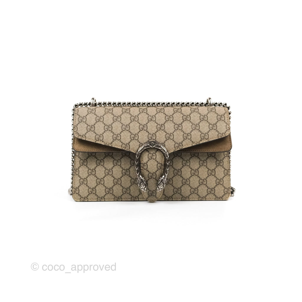 Gucci Dionysus GG Supreme Small Bag Ruthenium Hardware