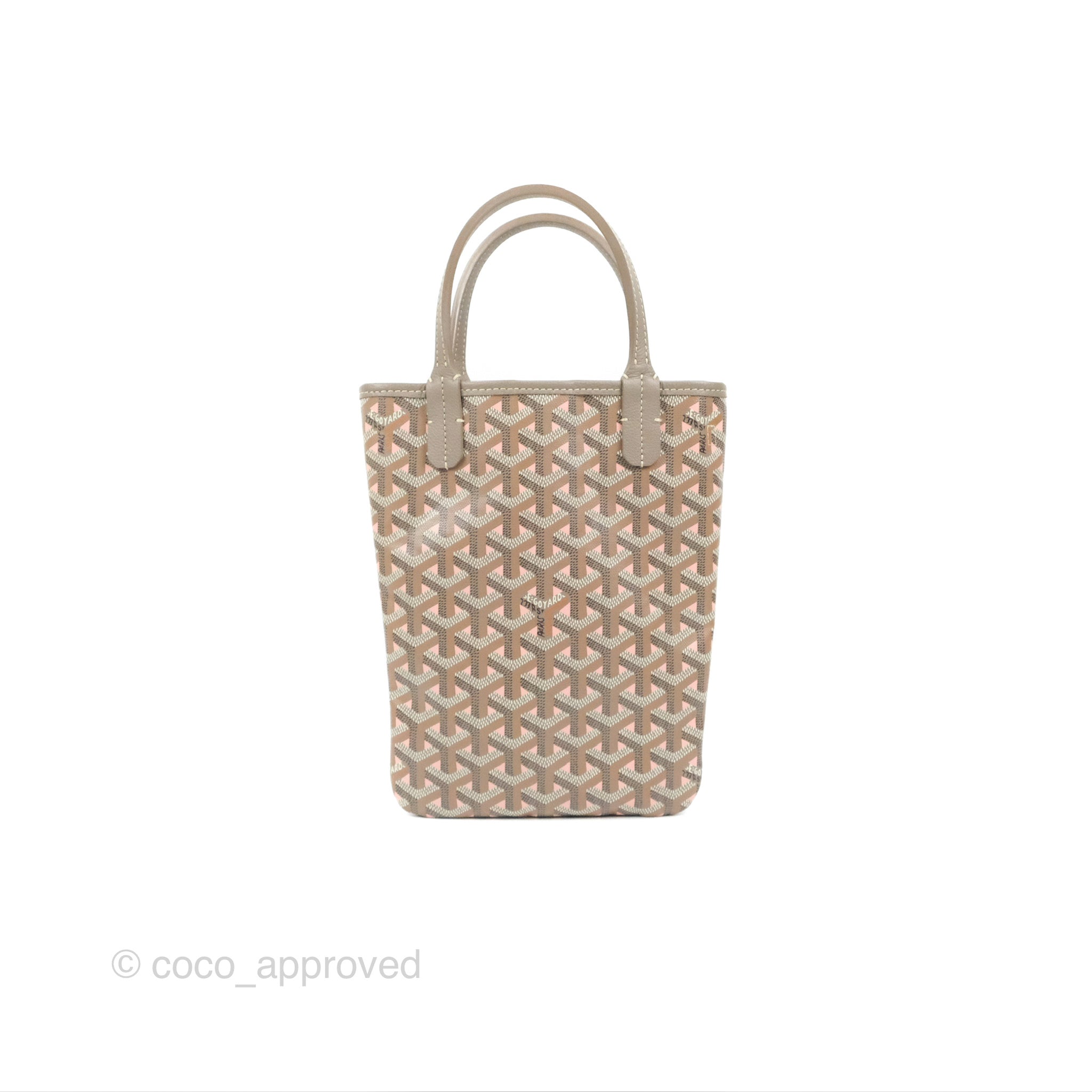 Goyard Poitiers Goyardine Claire-Voie Grege Canvas Rose