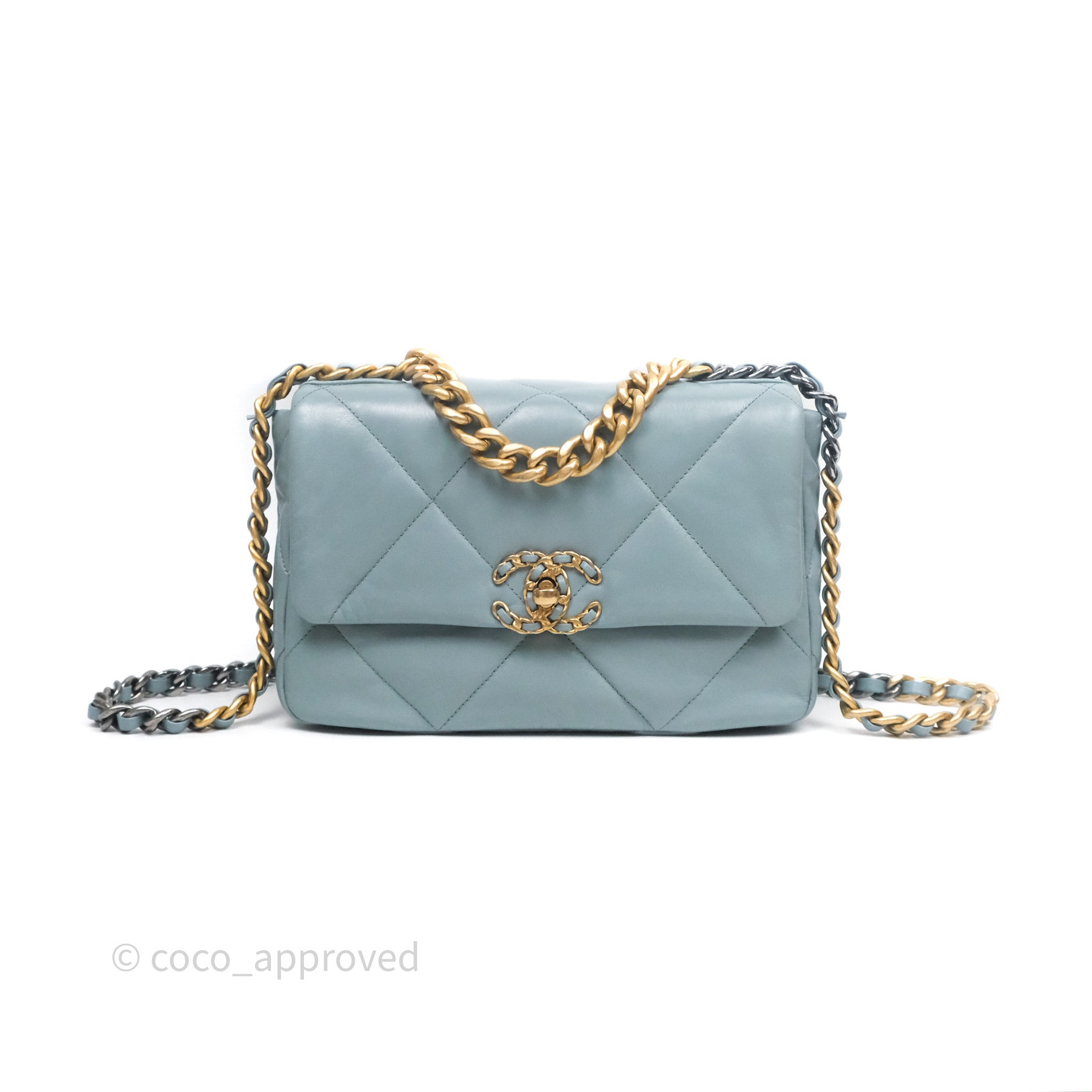 Chanel 19 Small Blue Mixed Hardware – Coco Approved Studio