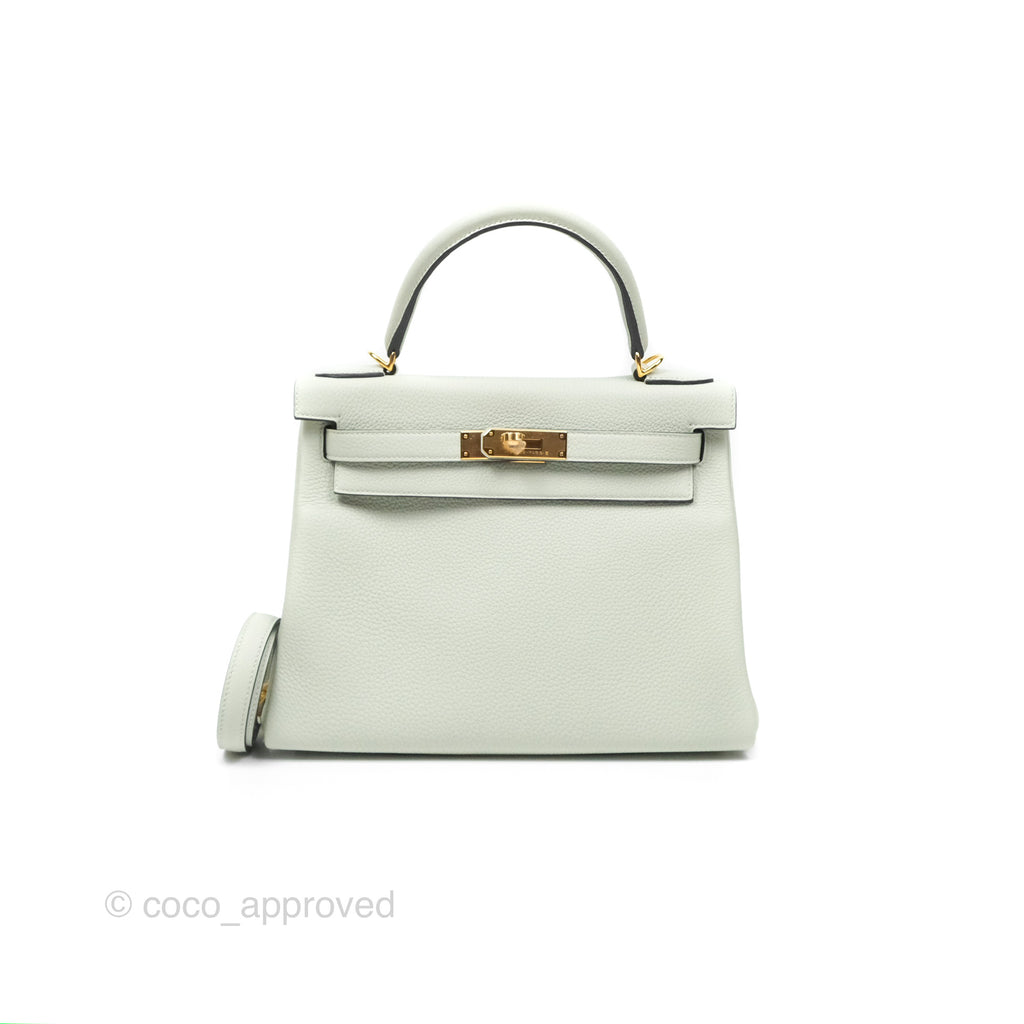 Hermès Kelly II 28 Retourne Togo Gris Neve Gold Hardware