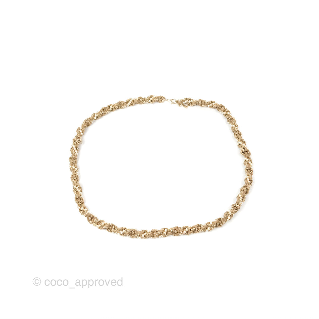 Chanel Long CC Necklace Gold Tone 18A