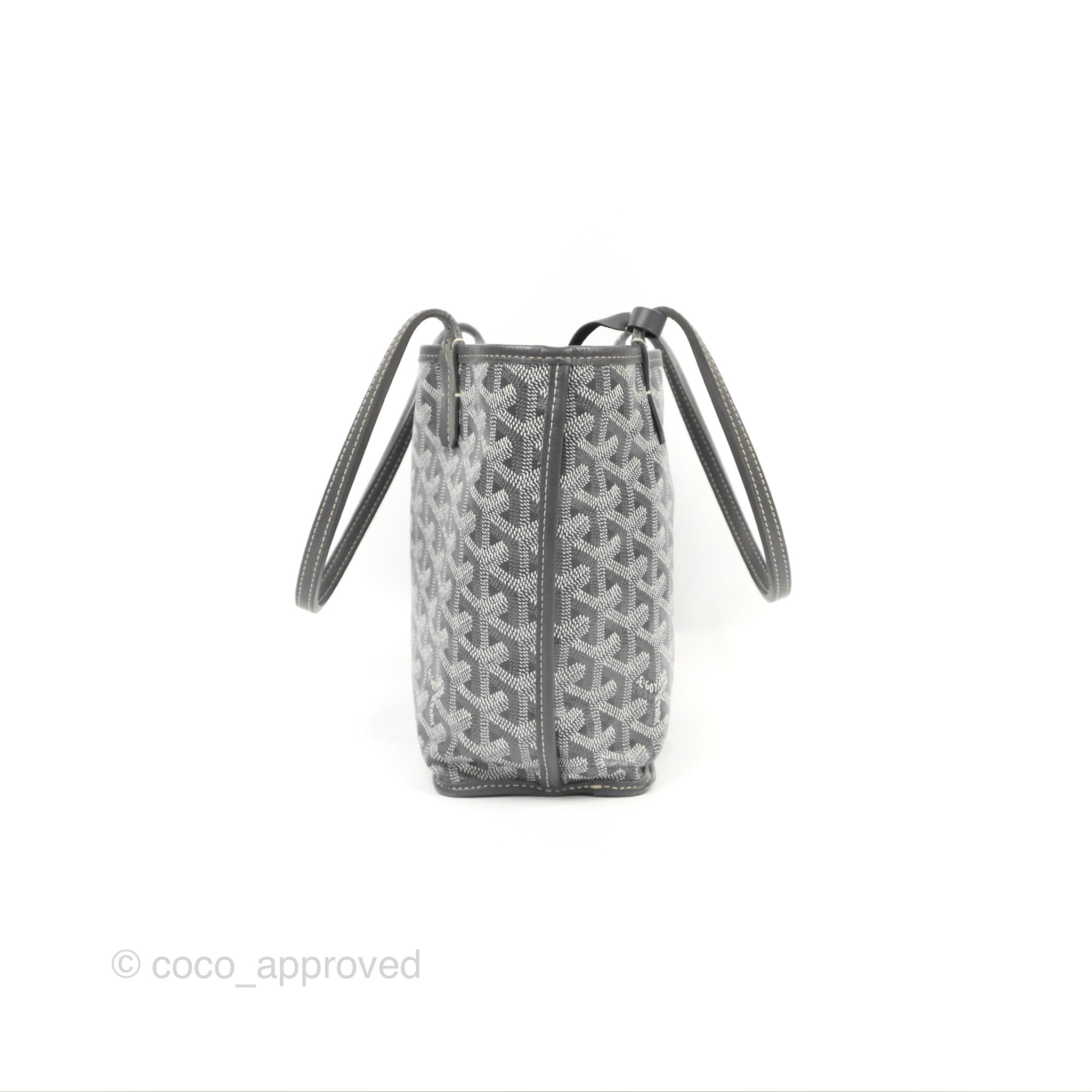 Goyard Anjou Mini Bag Goyardine Canvas Grey – Coco Approved Studio