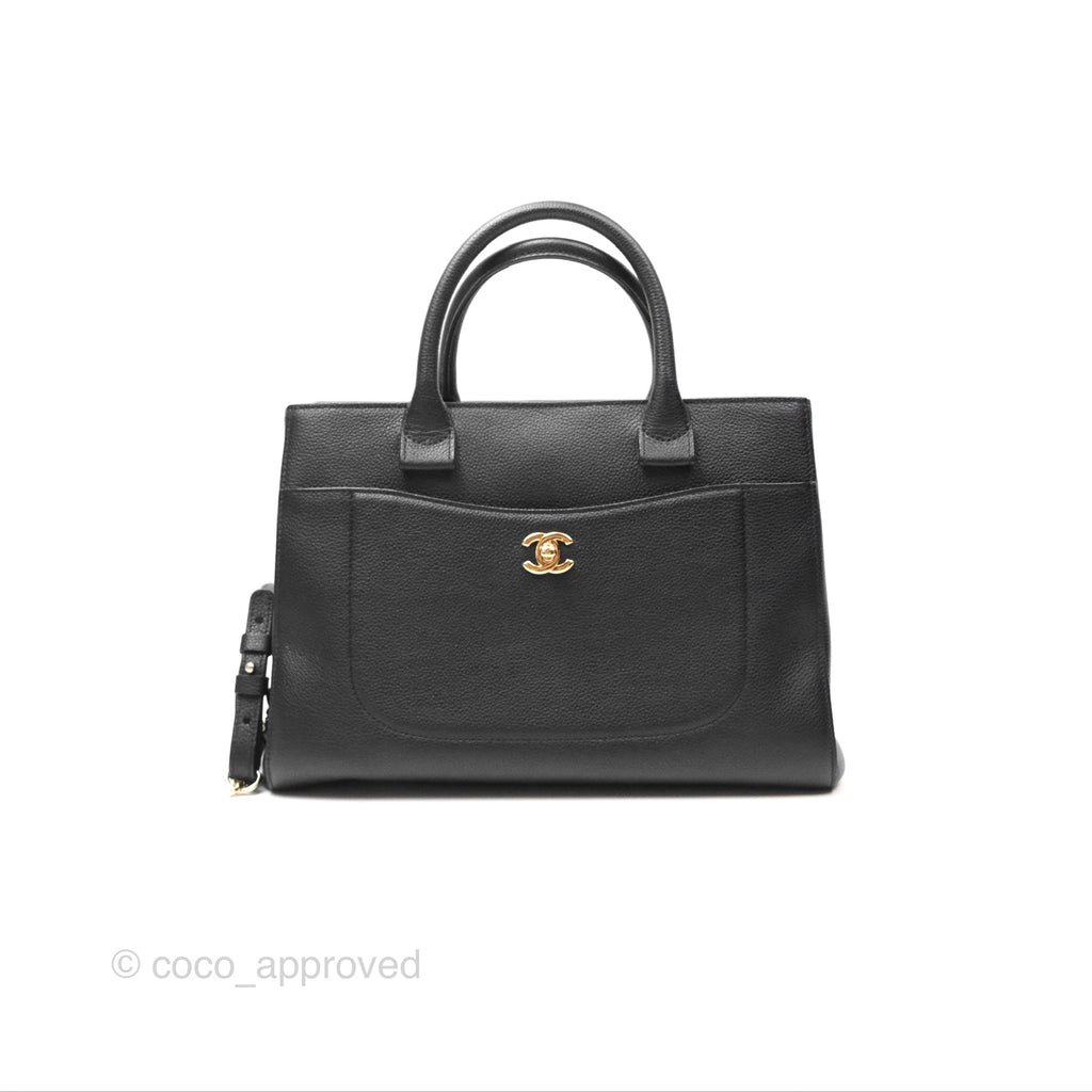 Chanel Small Neo Executive Tote Bag Black Grained Calfskin