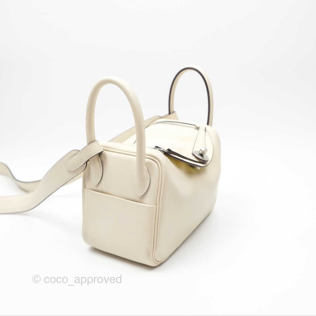 Hermès Mini Lindy 20 Nata I2/ Lime 9R Swift Palladium Hardware