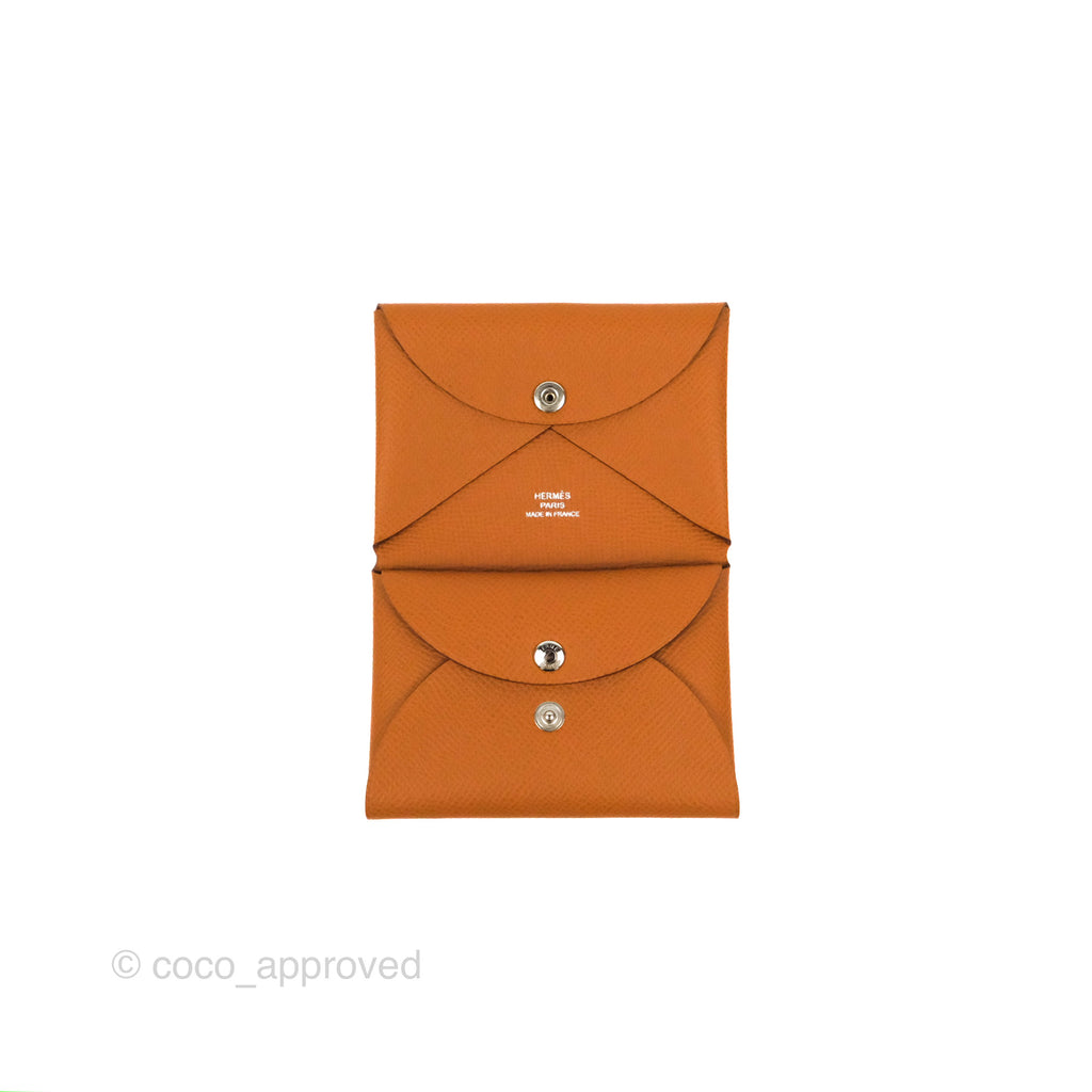 Hermès Calvi Duo Compact Card Holder Gold Epsom – Coco Approved Studio