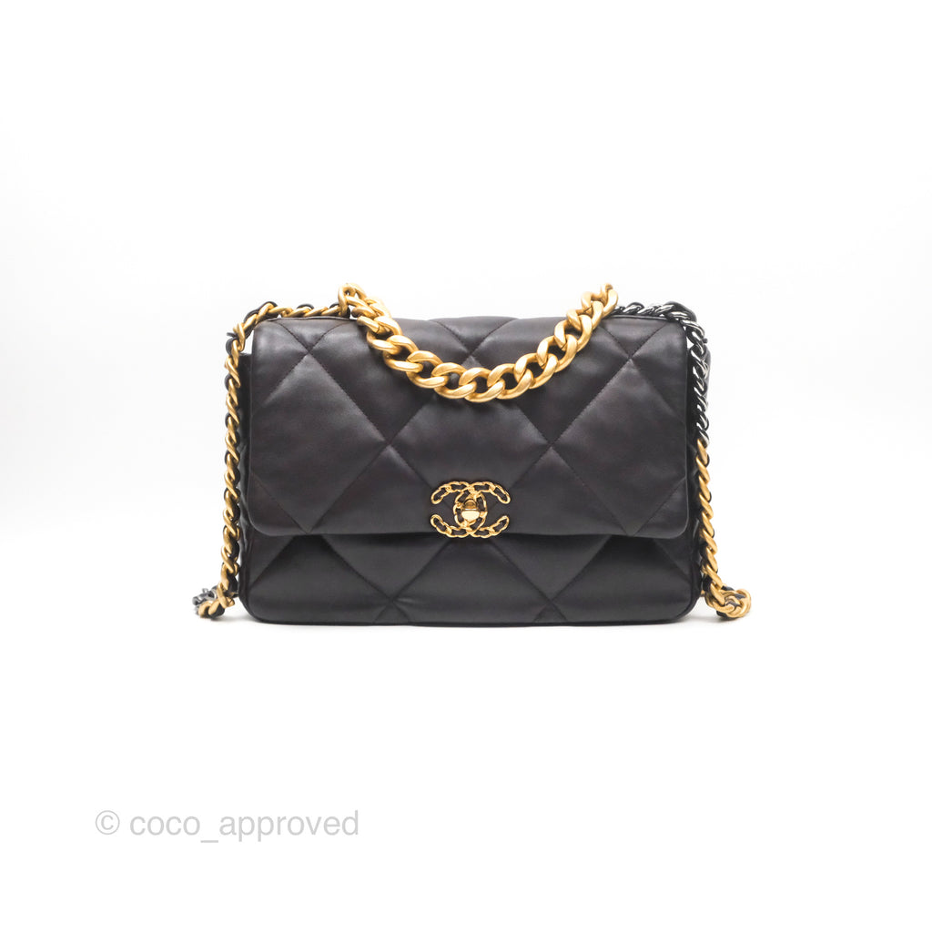 Chanel 19 Medium Dark Brown Mixed Hardware