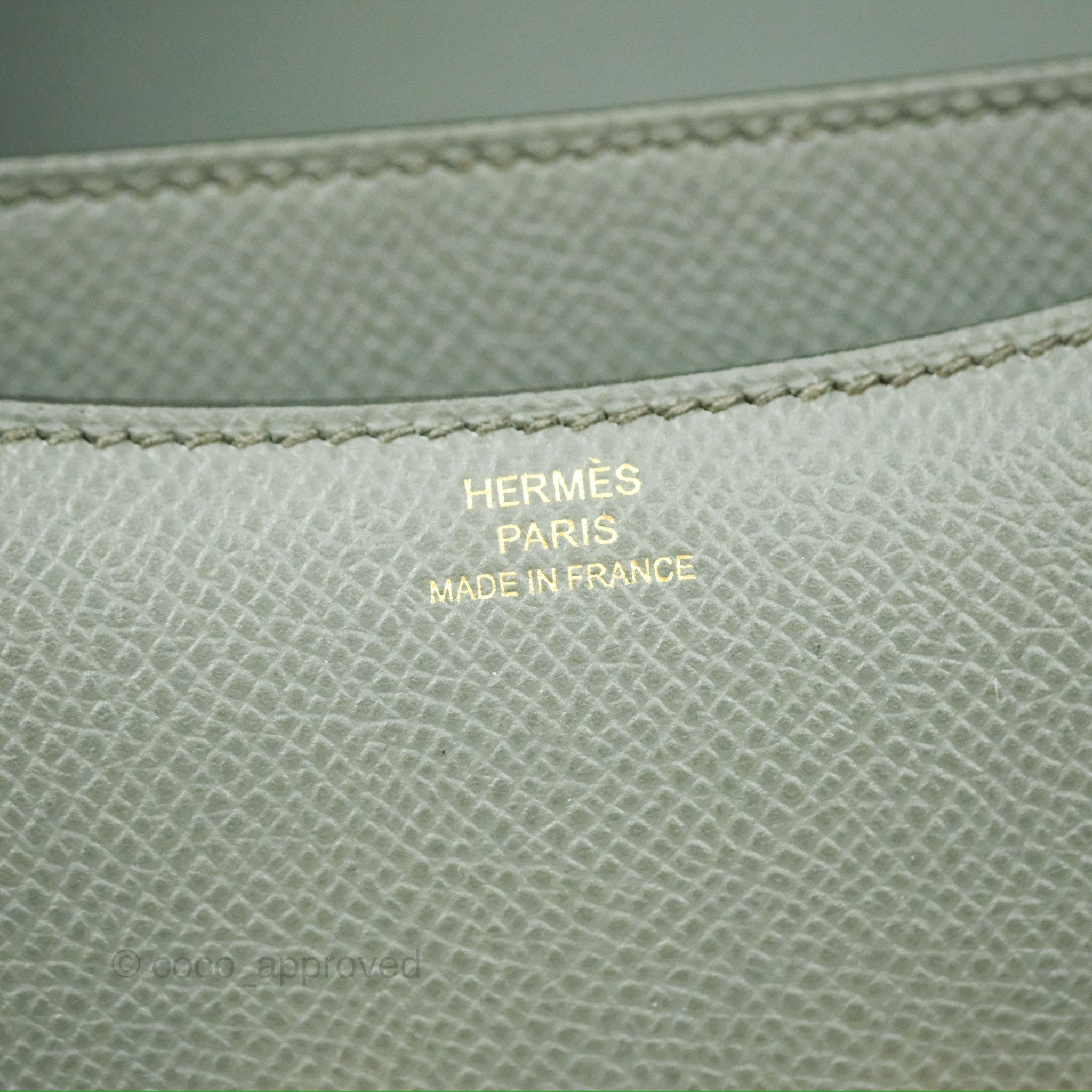 Hermes Constance Mini 18 Bag Vert Amande Gold Hardware Epsom Leather •  MIGHTYCHIC • 