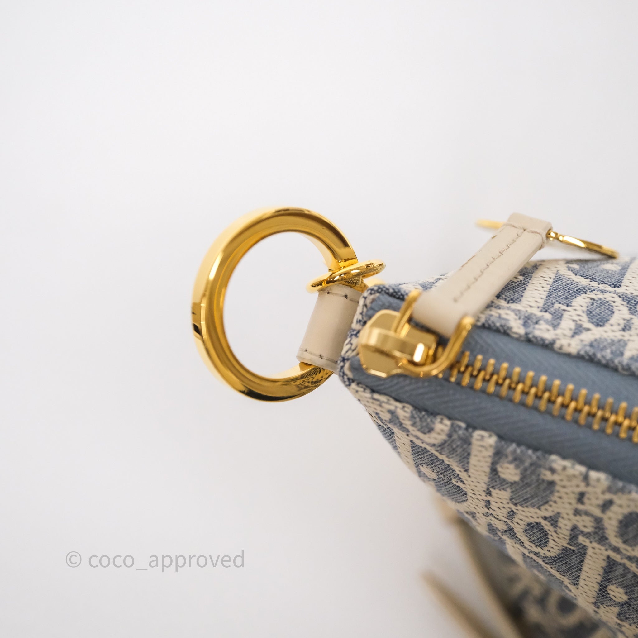 Christian Dior Diorstar Hobo Bag with Chain Blue Dior Oblique