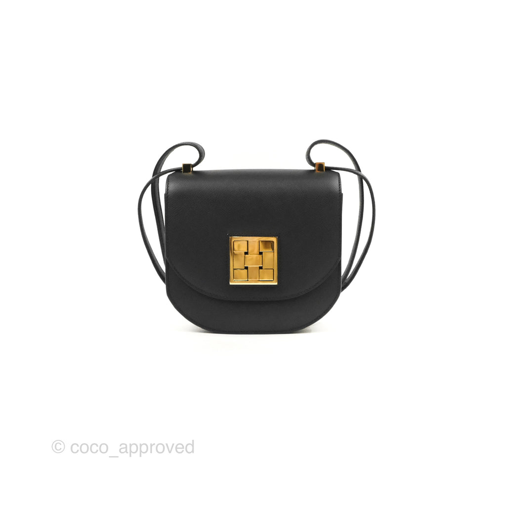 Hermès Mosaique Mini Bag Black Epsom Gold Hardware