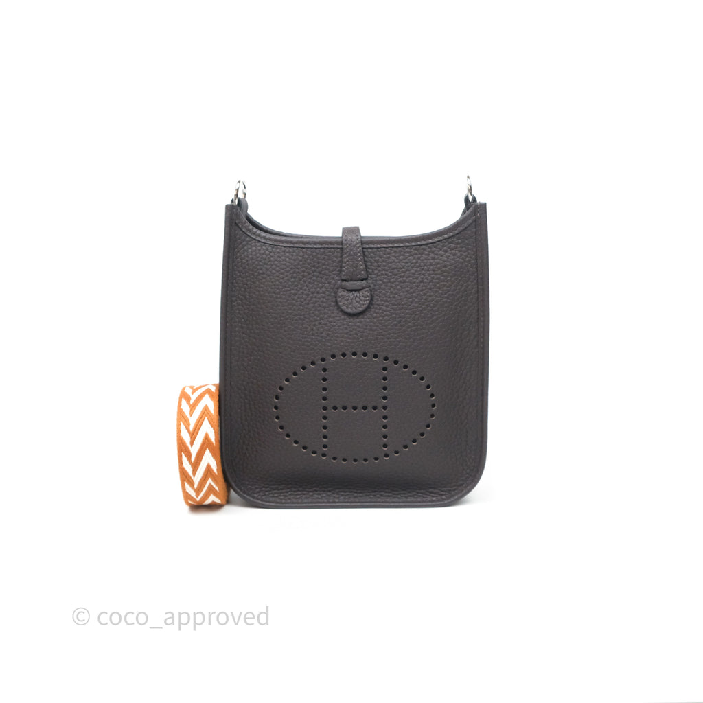 Hermès Mini Evelyne 16 Ebene 46 Clemence Sliver Hardware