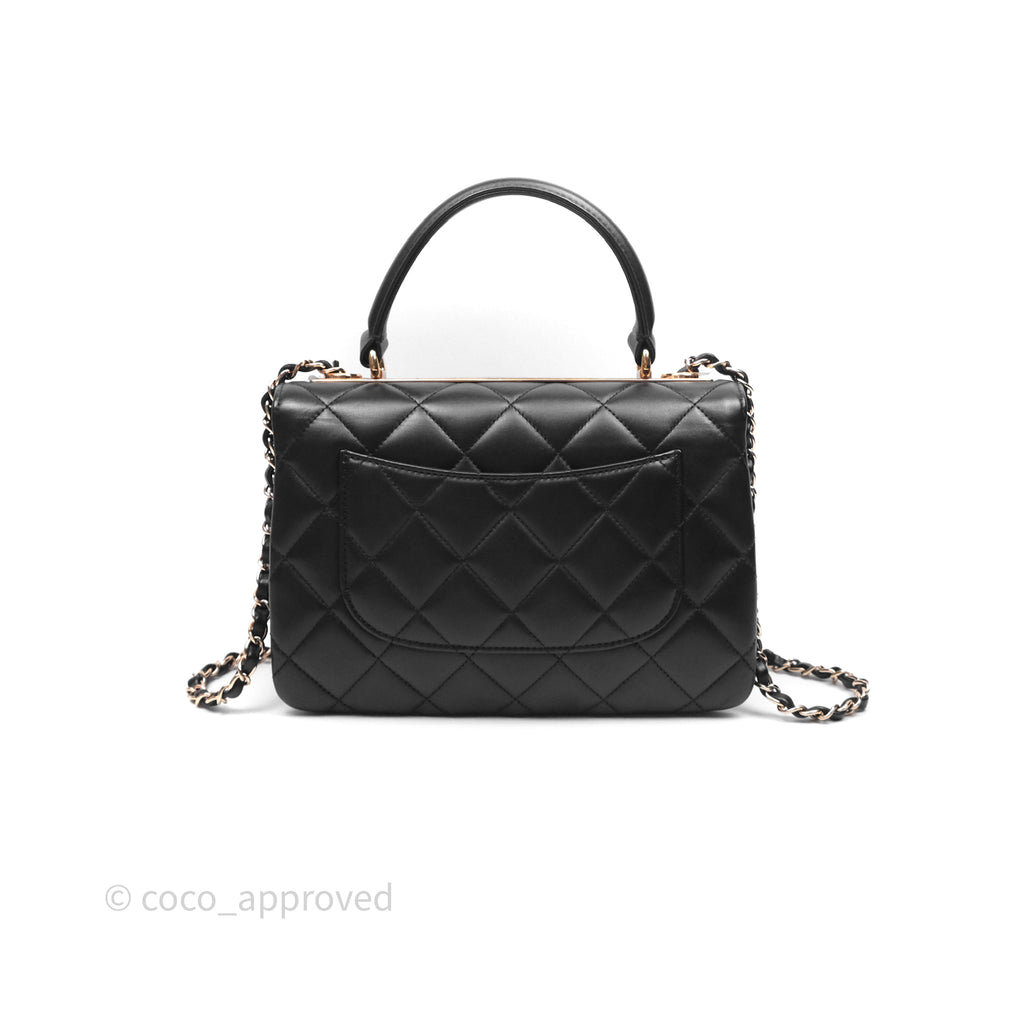 Chanel Trendy CC Small Black Lambskin Rose Gold Hardware