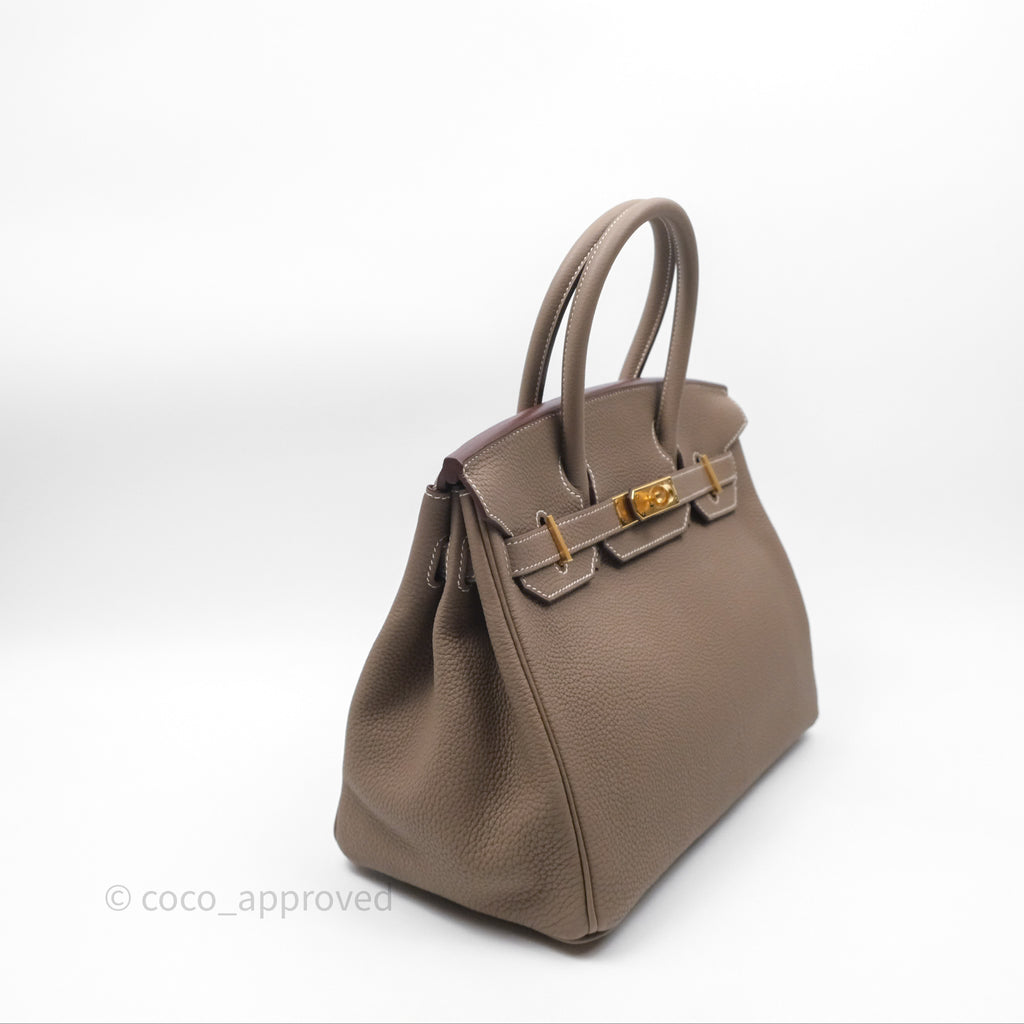 Hermès Birkin 30 Retourne Etoupe 18 Togo Gold Hardware