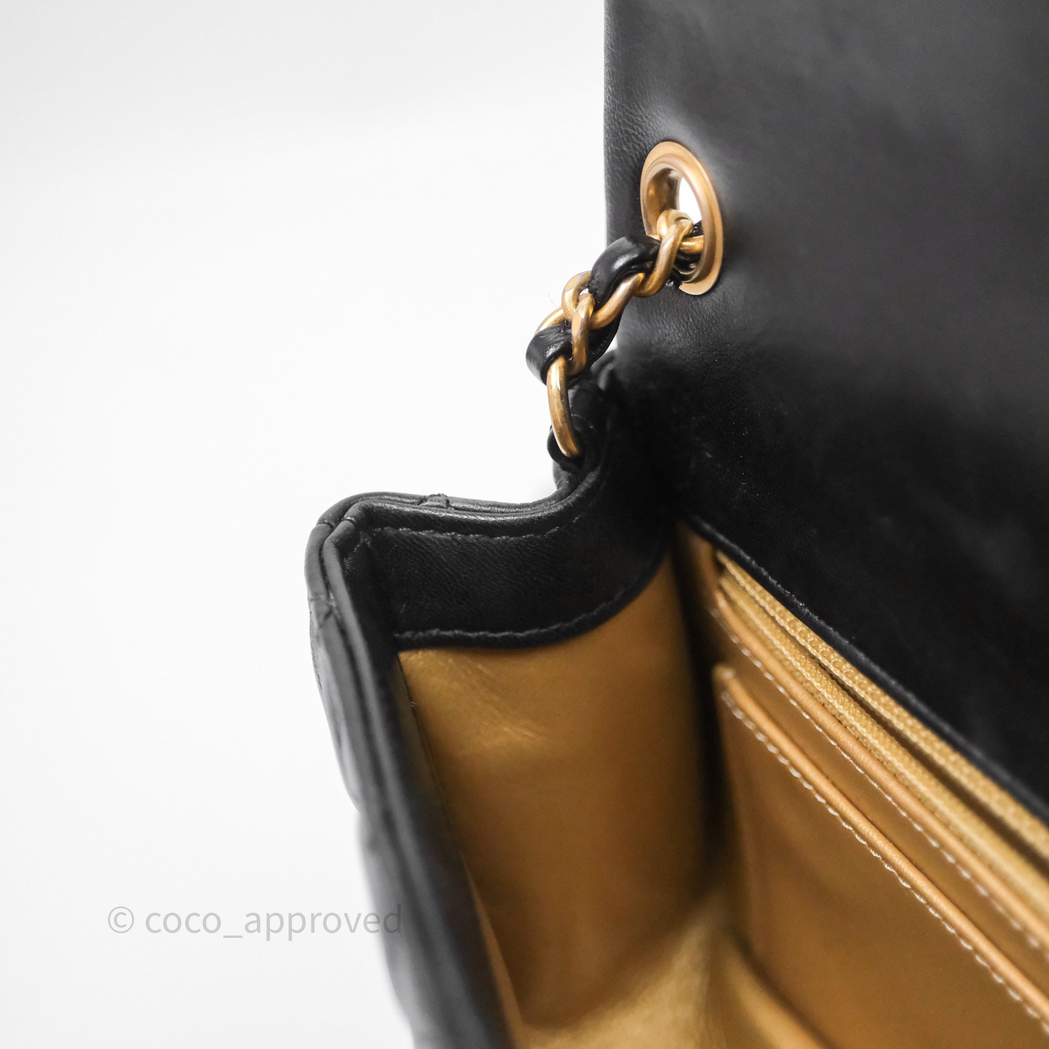 Chanel Mini Rectangular Pearl Crush Quilted Black Lambskin Aged