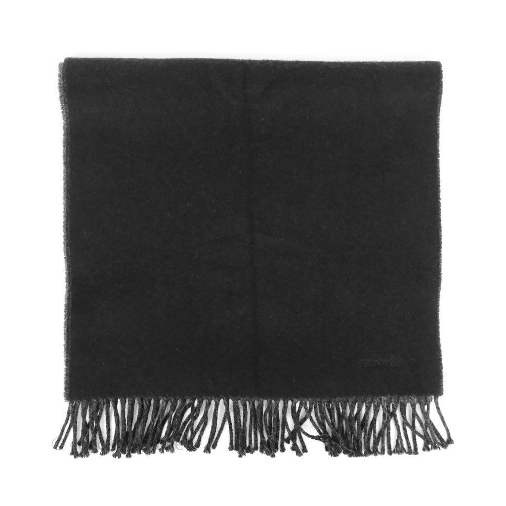Hermès Recto-Verso Scarf Muffler Black Noir 89 / Flanelle
