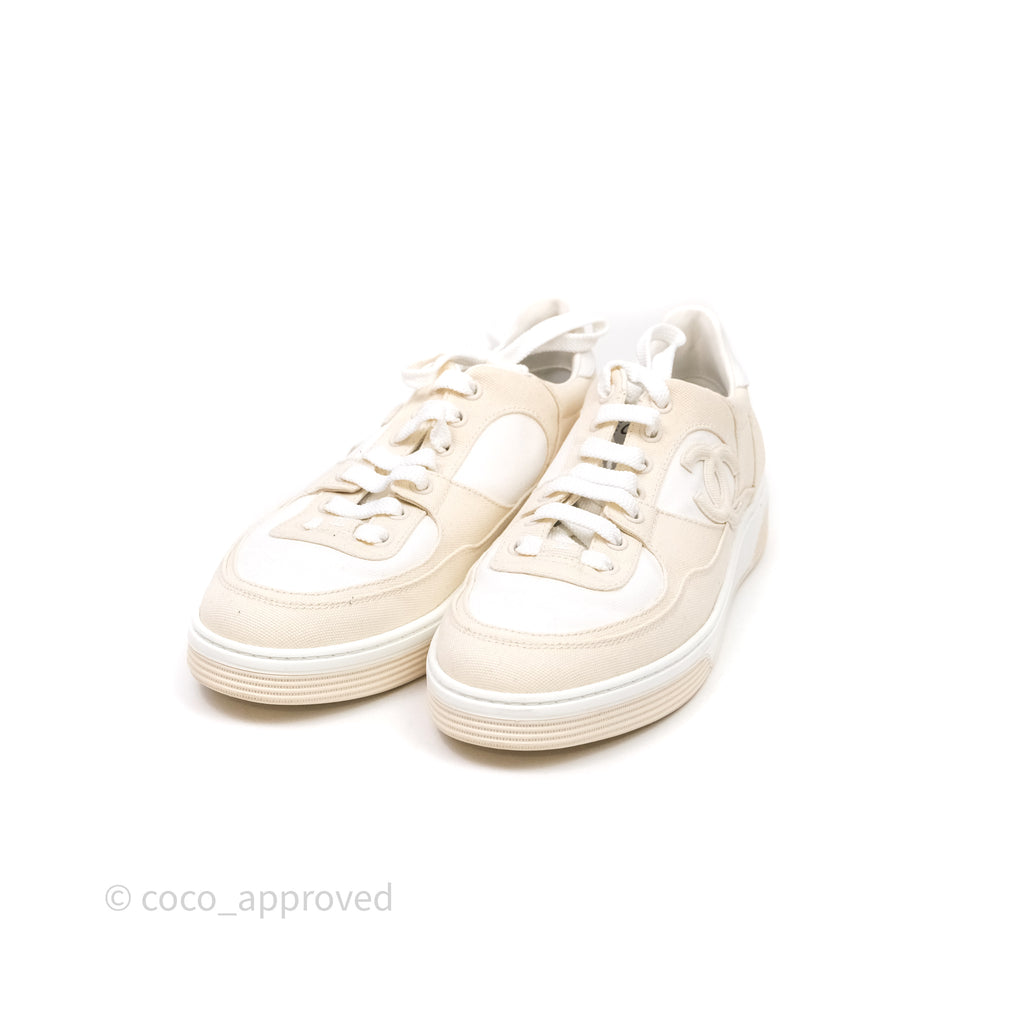 Chanel CC Trainers Beige Size 40