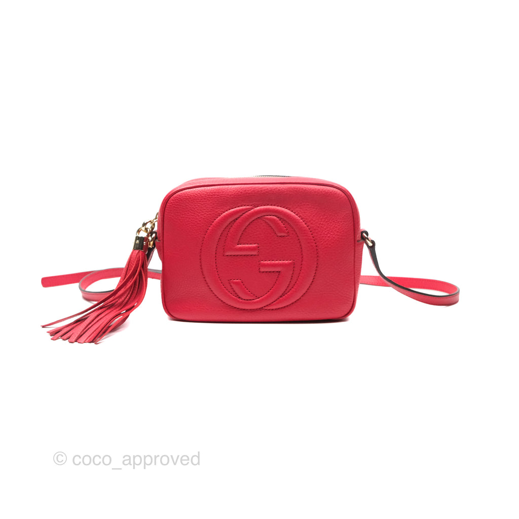 Gucci Small Soho Disco Bag Red Calfskin