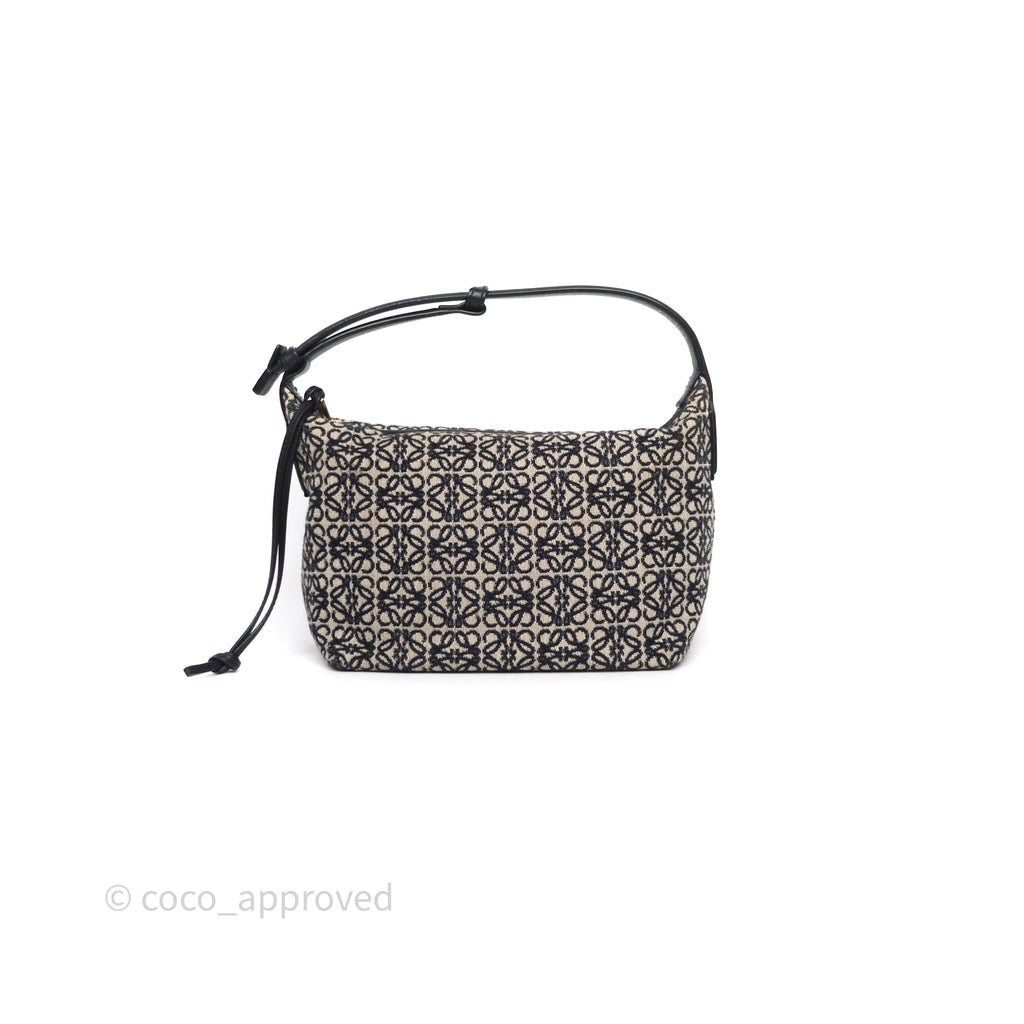 Loewe Small Cubi bag in Anagram Jacquard & Calfskin Navy/Black