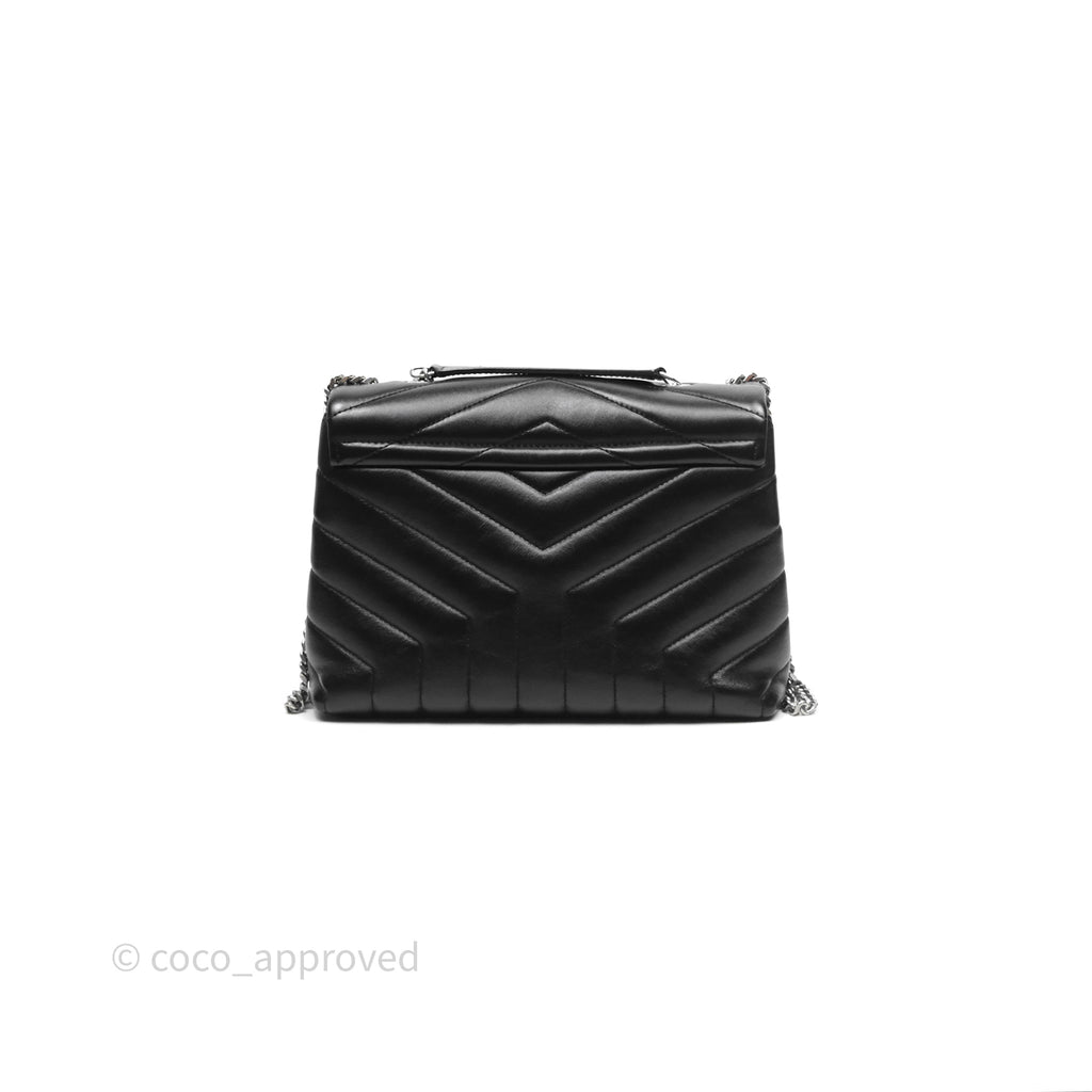Saint Laurent Loulou Small Flap Bag Black Silver Hardware