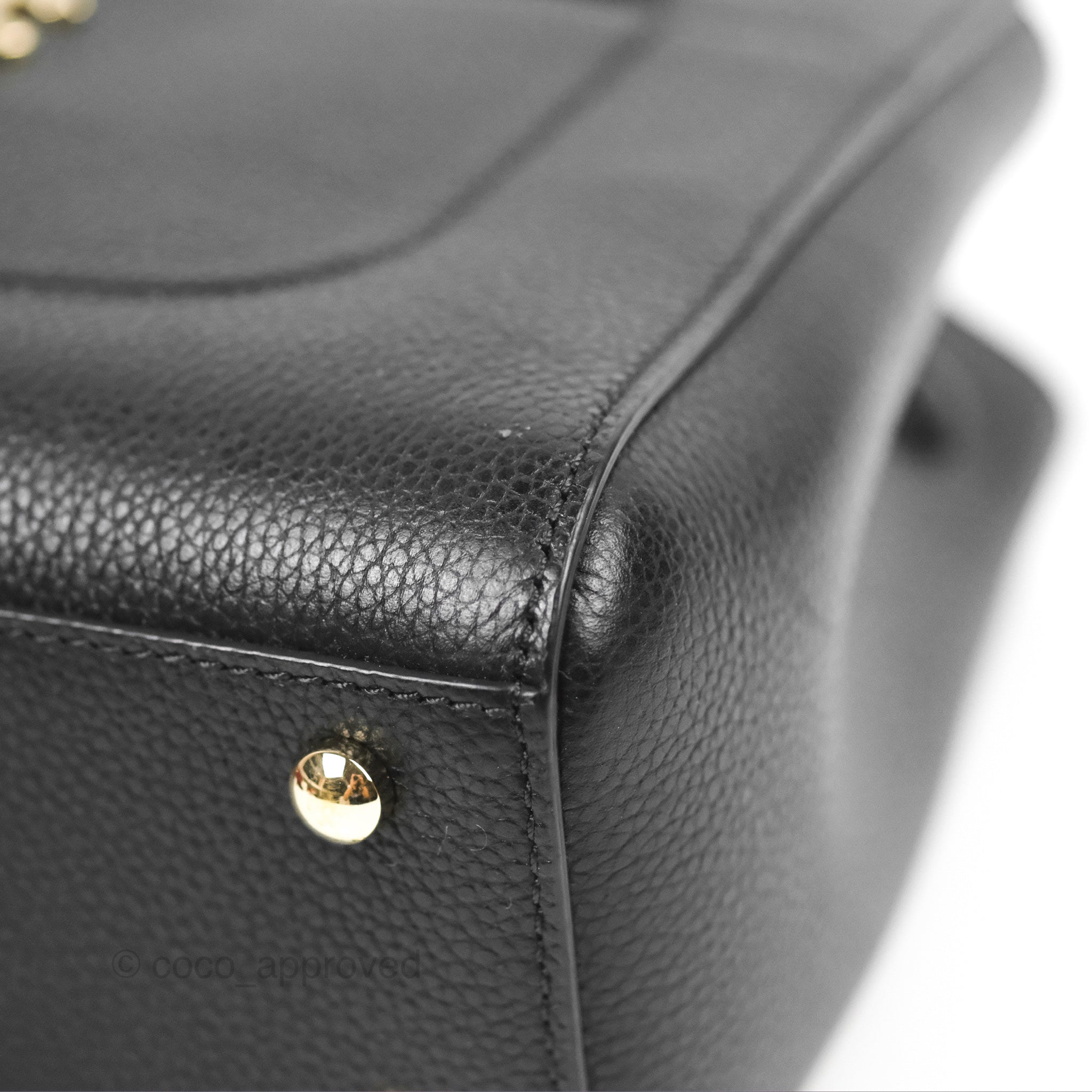 Chanel Mini Neo Executive Shopper Tote Black Grained Calfskin Gold Hardware