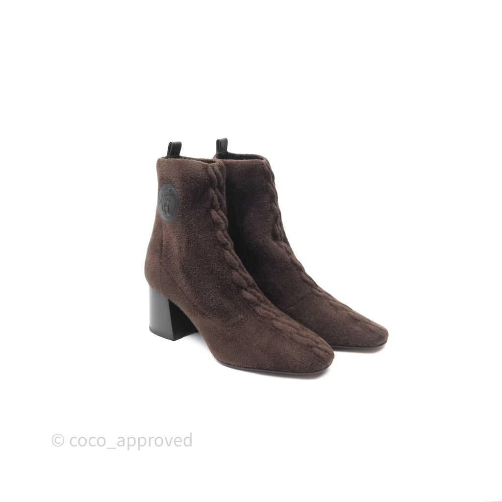 Hermès Volver 60 Ankle Boots Marron/ Noir