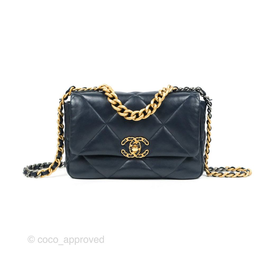 Chanel 19 Small Navy Mixed Hardware