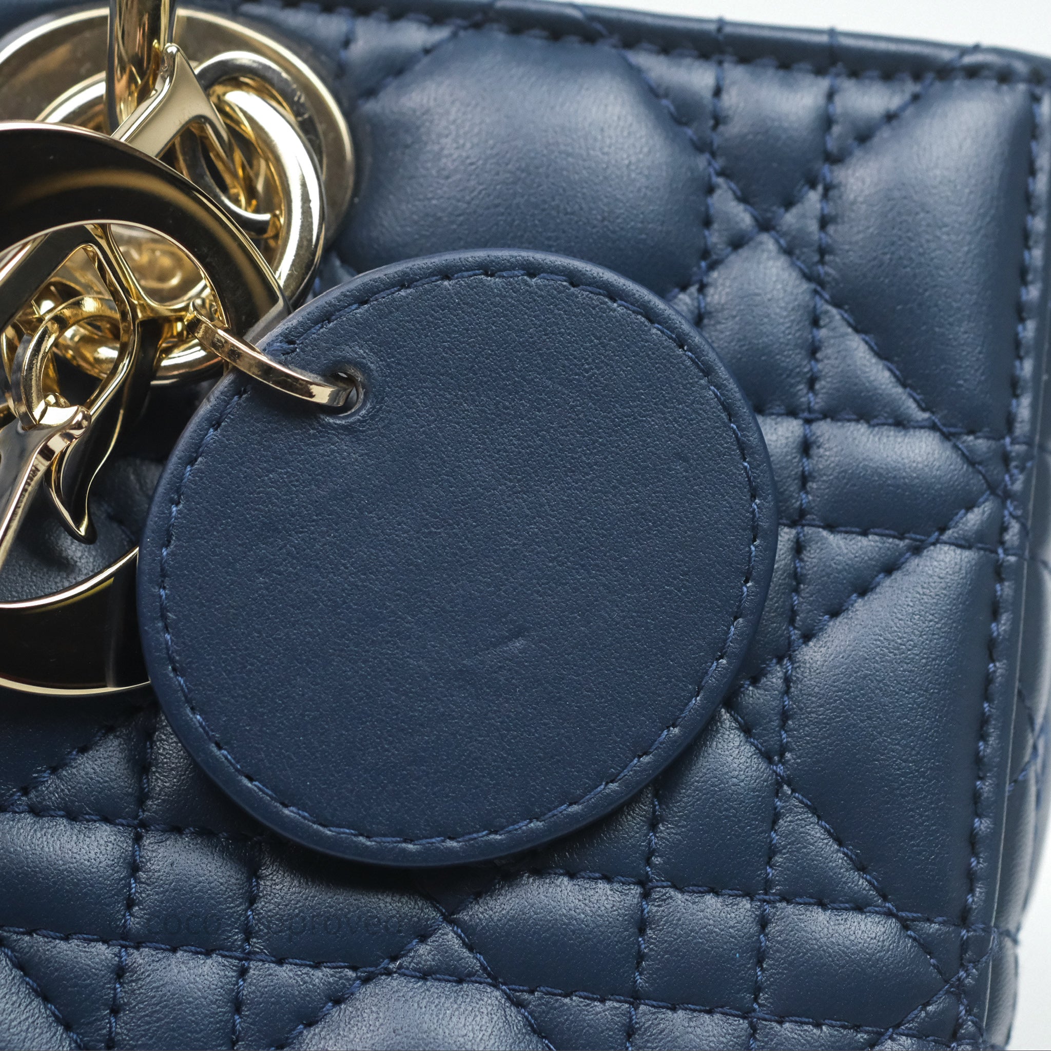 Christian Dior Medium Lady D-Joy Bag Deep Ocean Blue Cannage