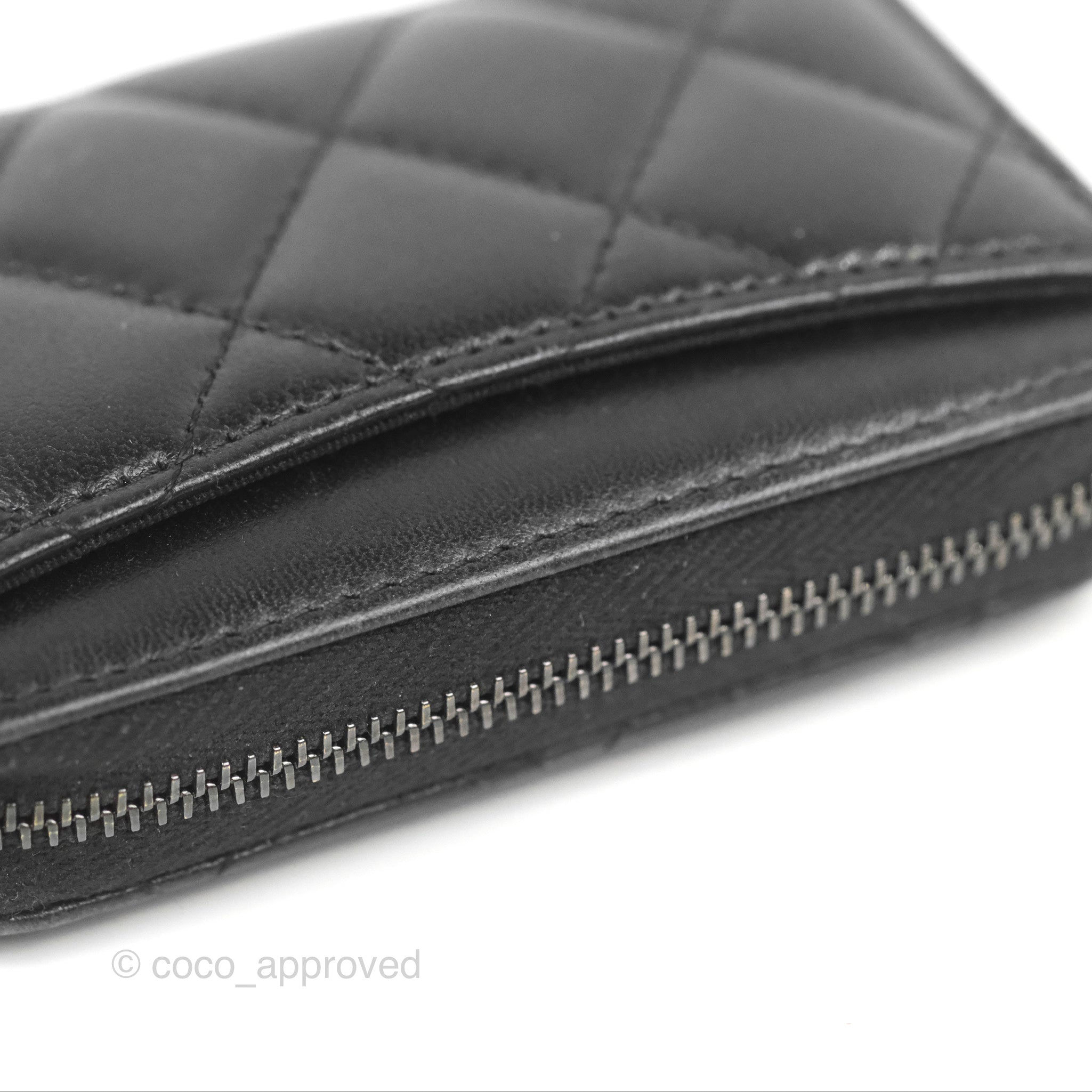 Chanel Classic Zipped Coin Purse So Black Lambskin – Coco Approved Studio