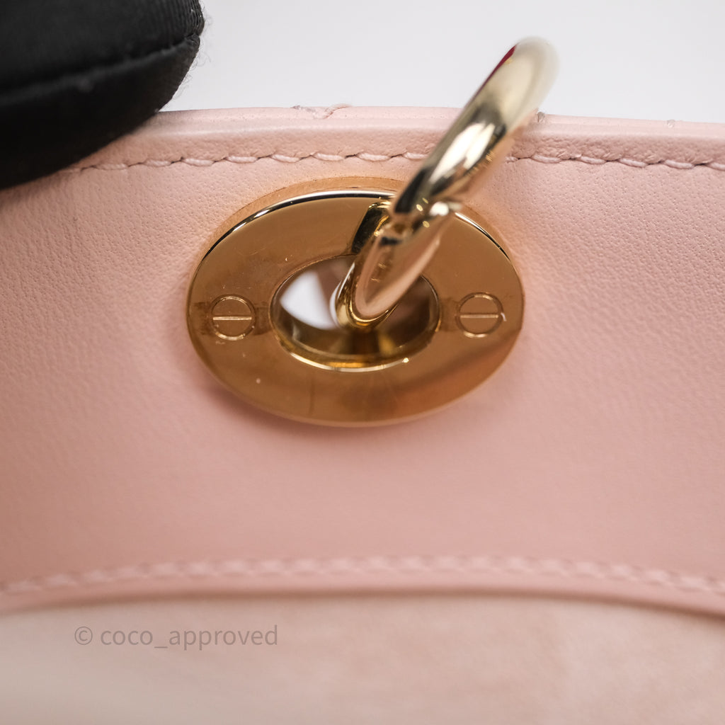 Dior Micro Lady D-Joy Bag Powder Pink Cannage Lambskin – Coco