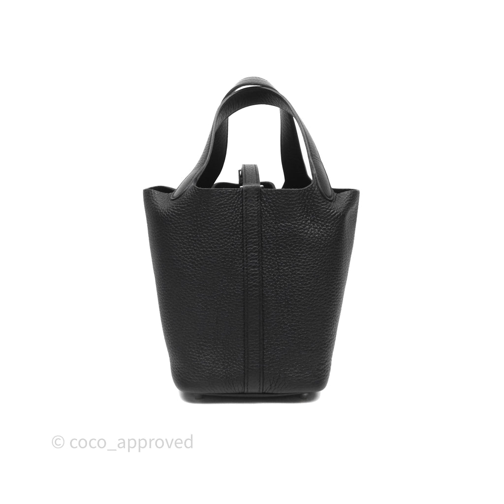 Hermès Picotin 18 Black Noir 89 Clemence Palladium Hardware