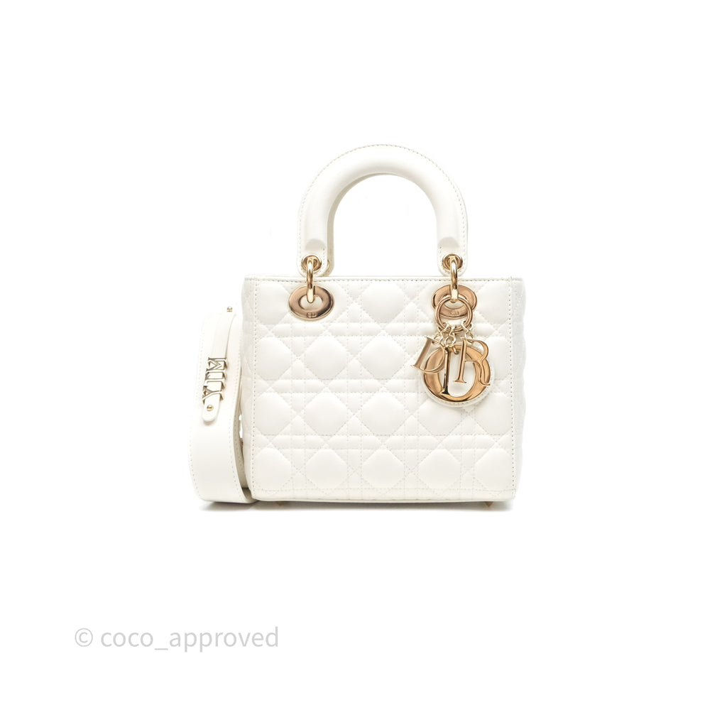 Christian Dior Small Lady Dior My ABCDior Bag Latte Cannage Lambskin