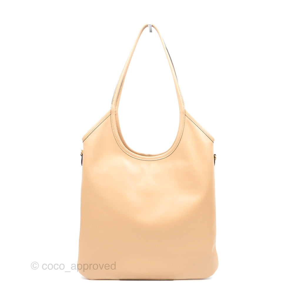 Miu Miu Ivy Leather Bag Beige