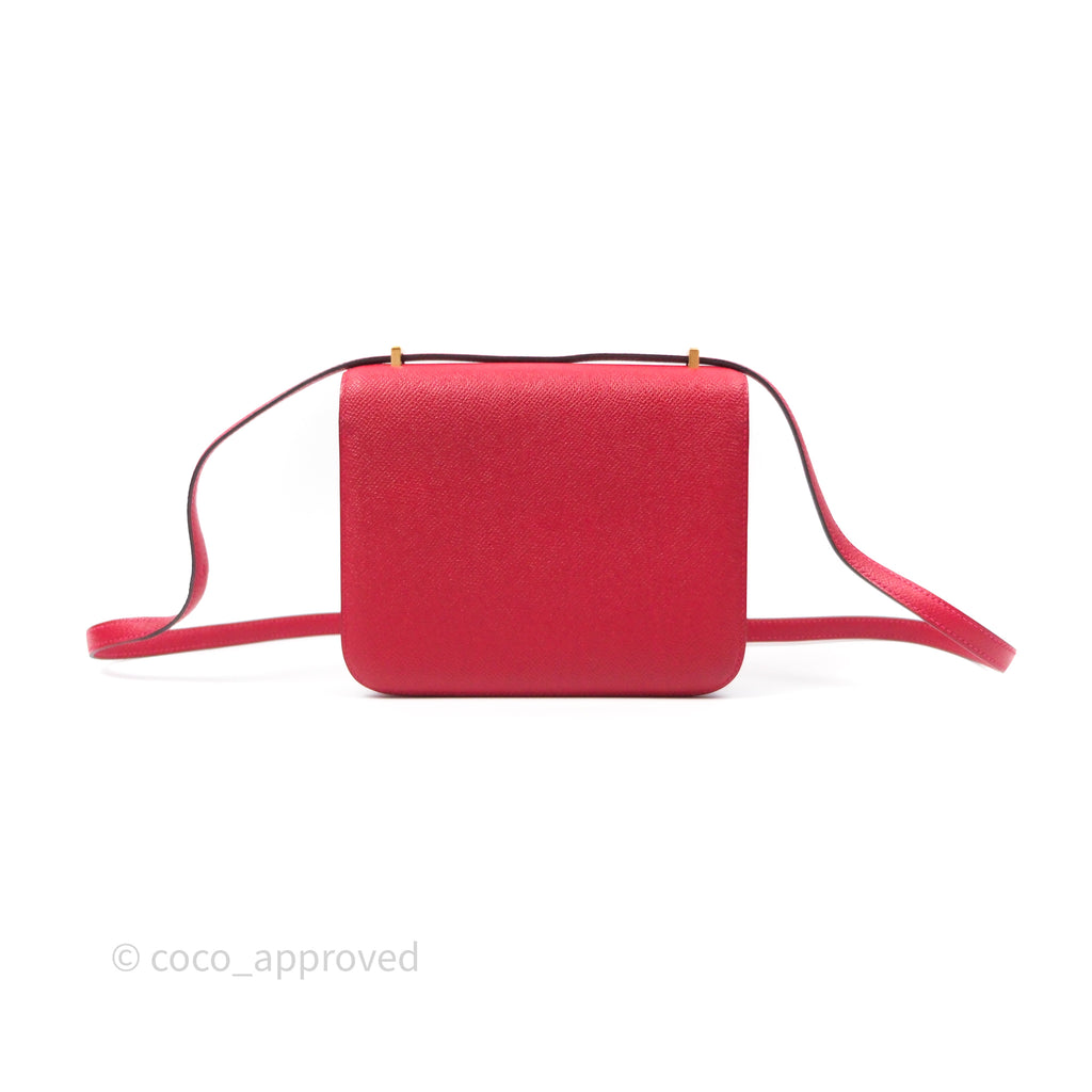 Hermès Constance Mini 18cm Rouge Casque Epsom Gold Hardware