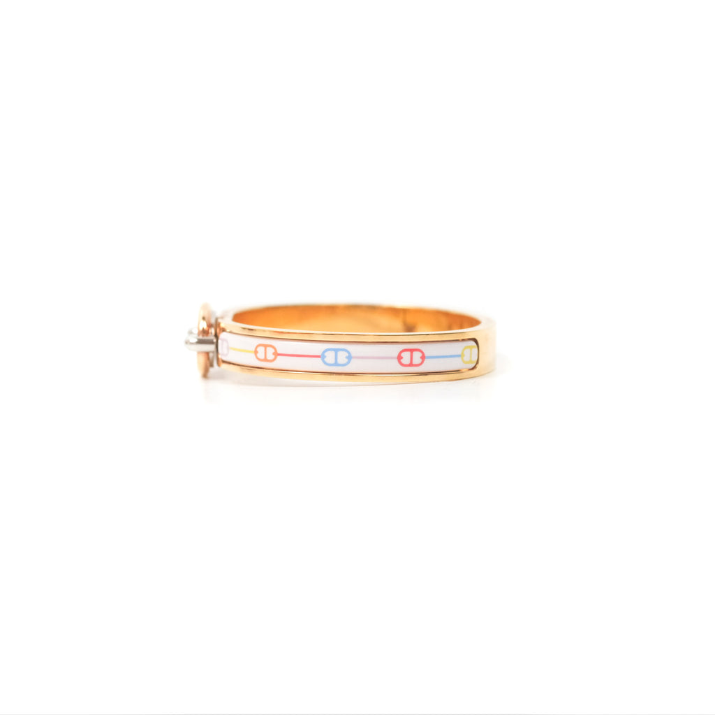 Hermès Mini Clic Chaine D'ancre Farandole Bracelet Pastel Acidulé Rose Gold Hardware