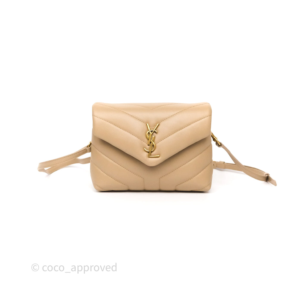 Saint Laurent Loulou Toy Shoulder Bag Beige