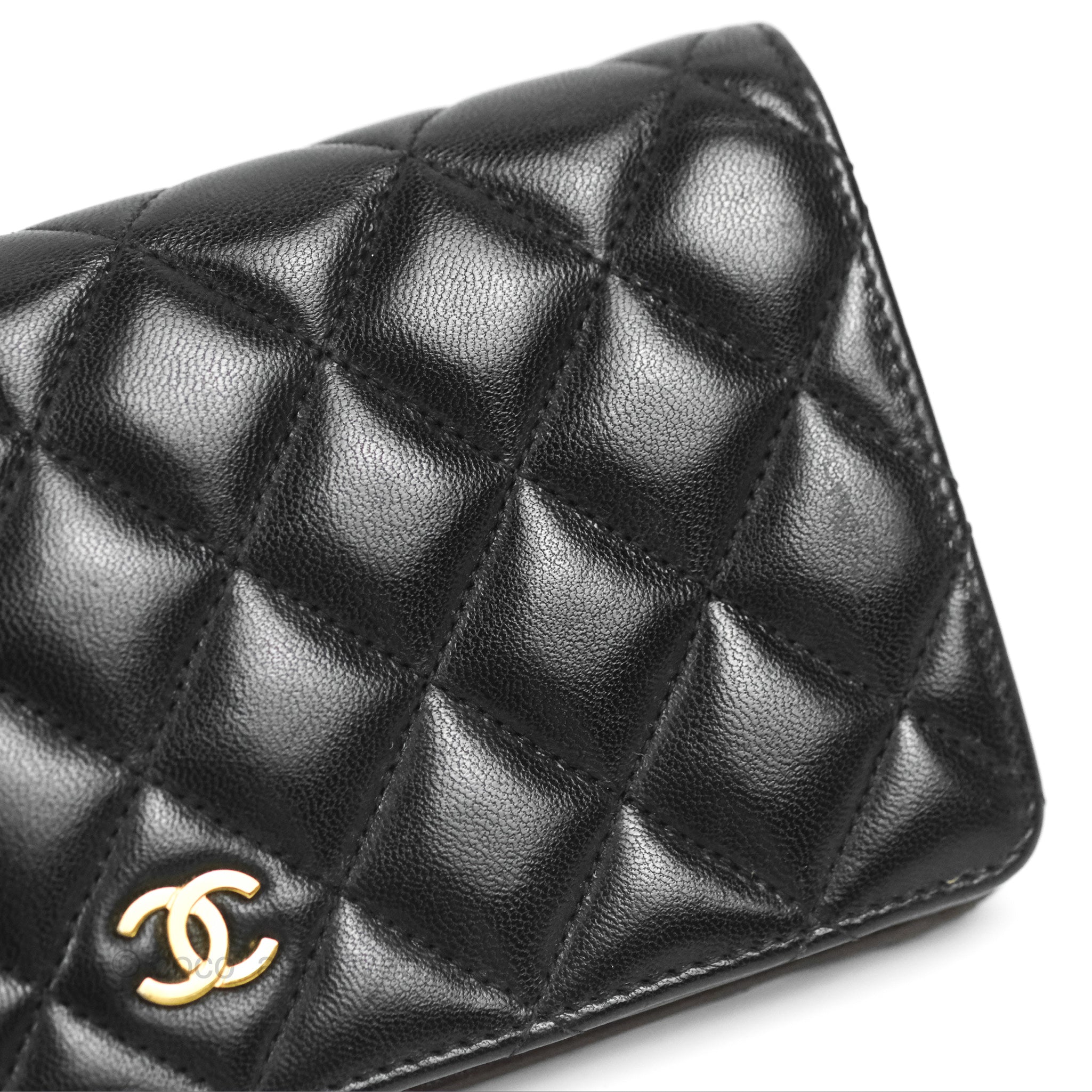 Chanel Classic Long Wallet Quilted Black Lambskin Gold Hardware – Coco  Approved Studio