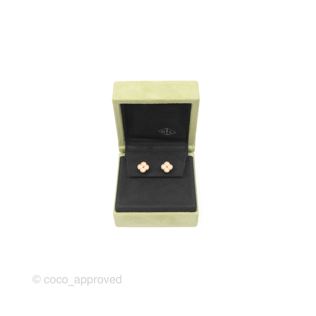 Van Cleef & Arpels Sweet Alhambra Earrings 18K Rose Gold