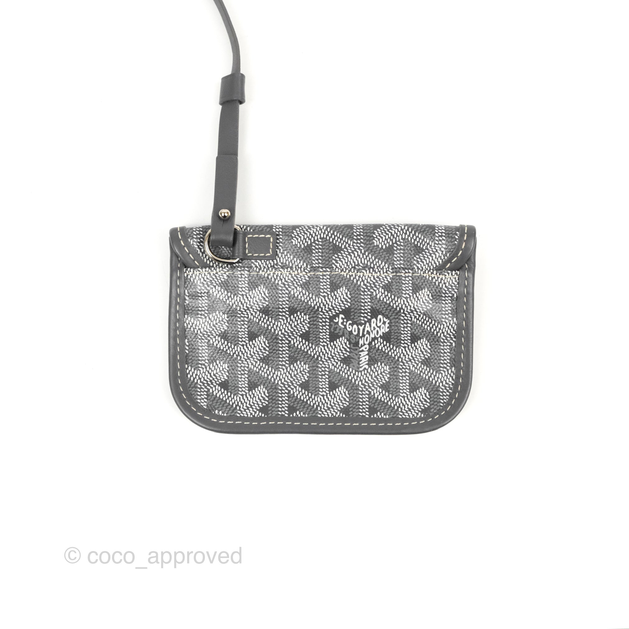 GOYARD Gray Goyardine Canvas Reversible Anjou Mini Bag - The Purse