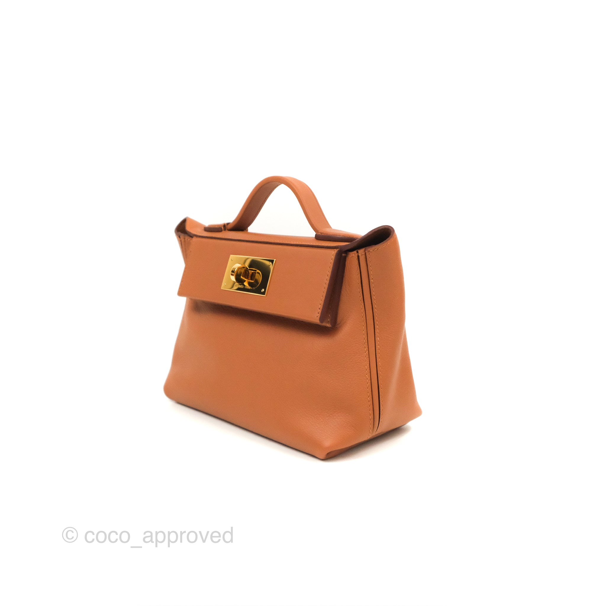 Hermes Mini 24/24 Bag Gold Evercolor