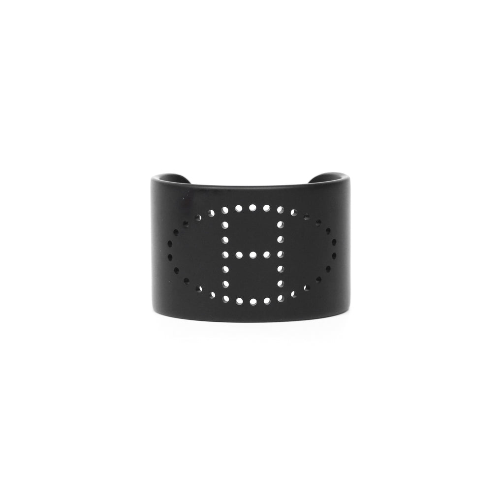 Hermès Evelyne Aluminium Sunset Cuff Bracelet Black Noir 89