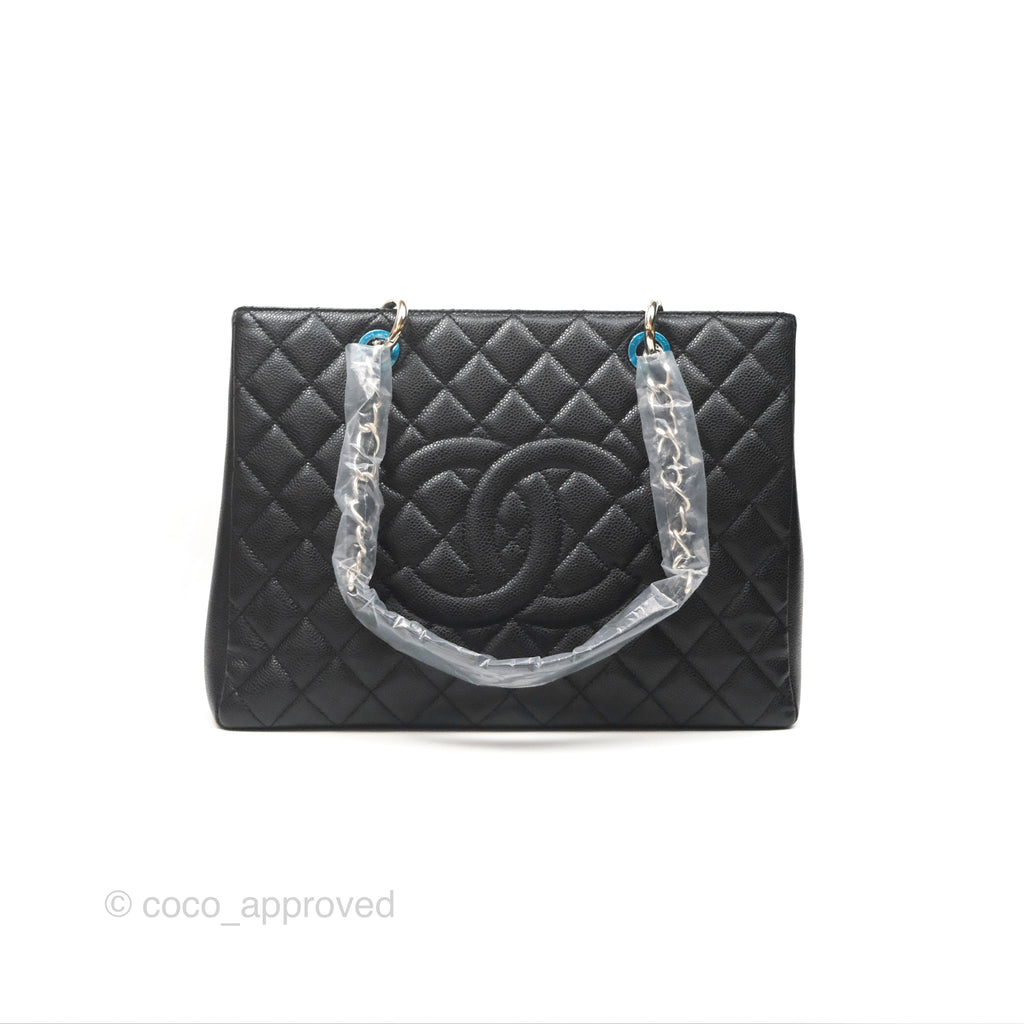 Chanel GST Black Caviar Silver Hardware