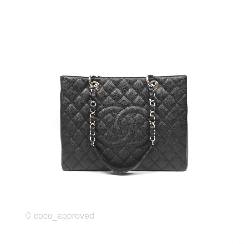 Chanel GST Black Caviar Silver Hardware