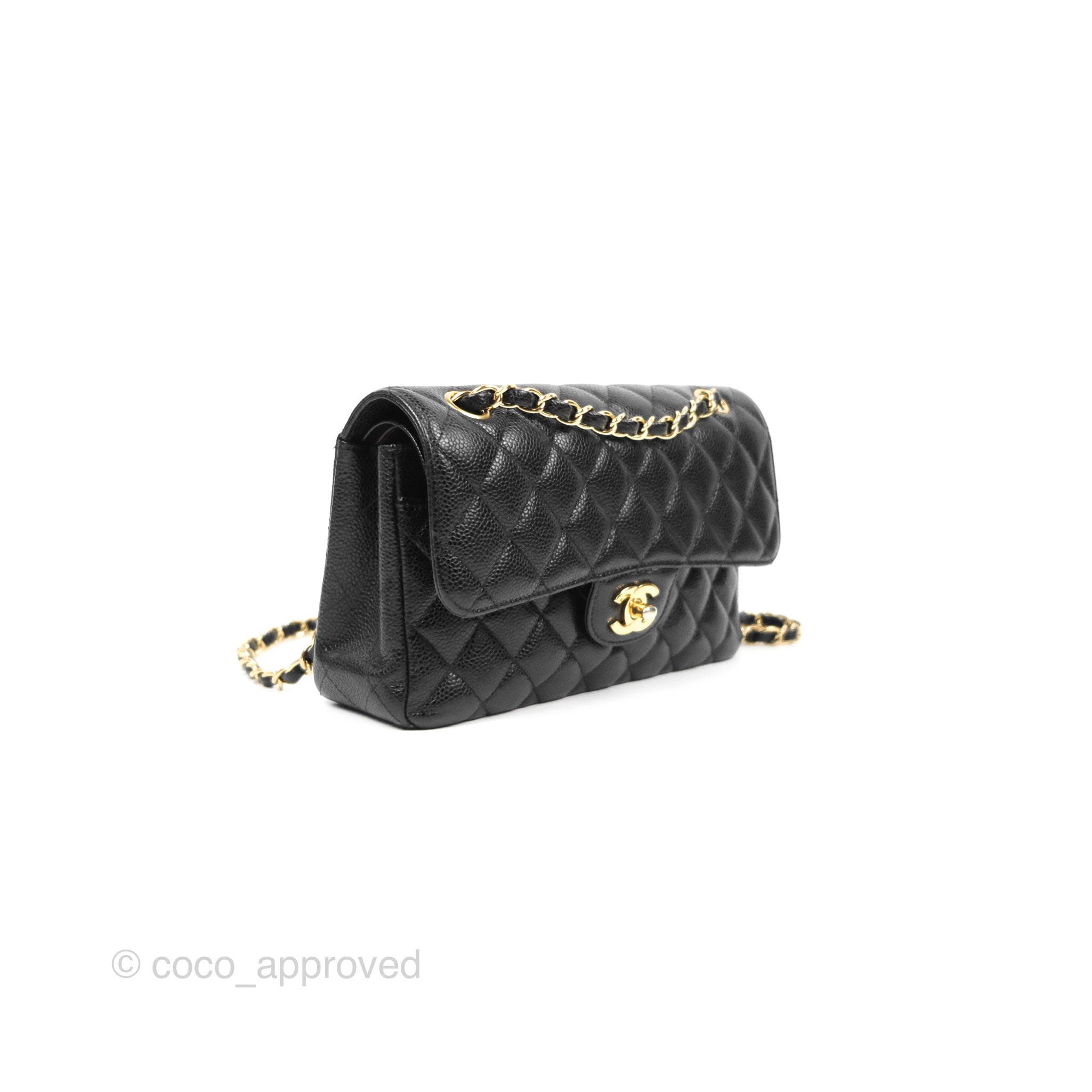 SASOM  bags Chanel Compact French Flap Wallet Grained Calfskin Black Gold- Tone Metal Check the latest price now!